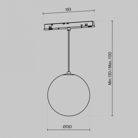 Трековый подвесной светильник Technical TR039-4-5W3K-WW-DS