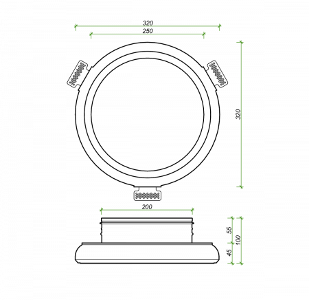 Maler Secret RD 200 Диффузор скрытого монтажа SECRET