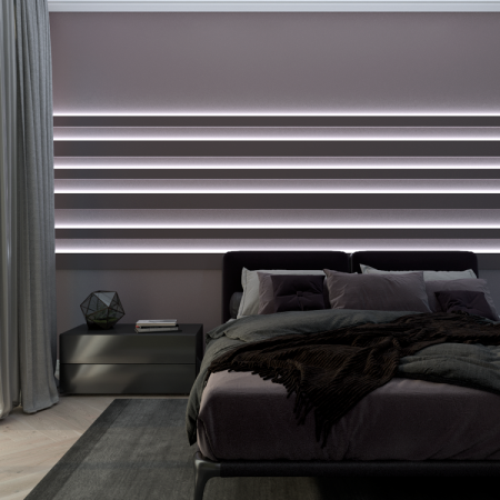 Молдинг для подсветки LED «EVROWOOD» M07 2000х120х18 мм.