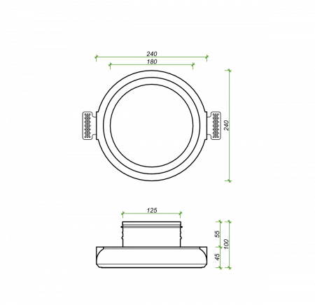 Maler Secret RD125 Диффузор скрытого монтажа SECRET