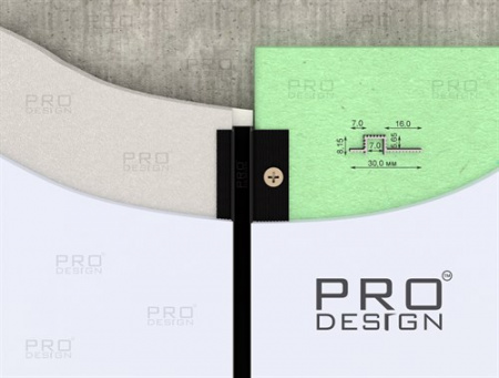 Декоративная рейка Pro Design 615 Черный анодированный